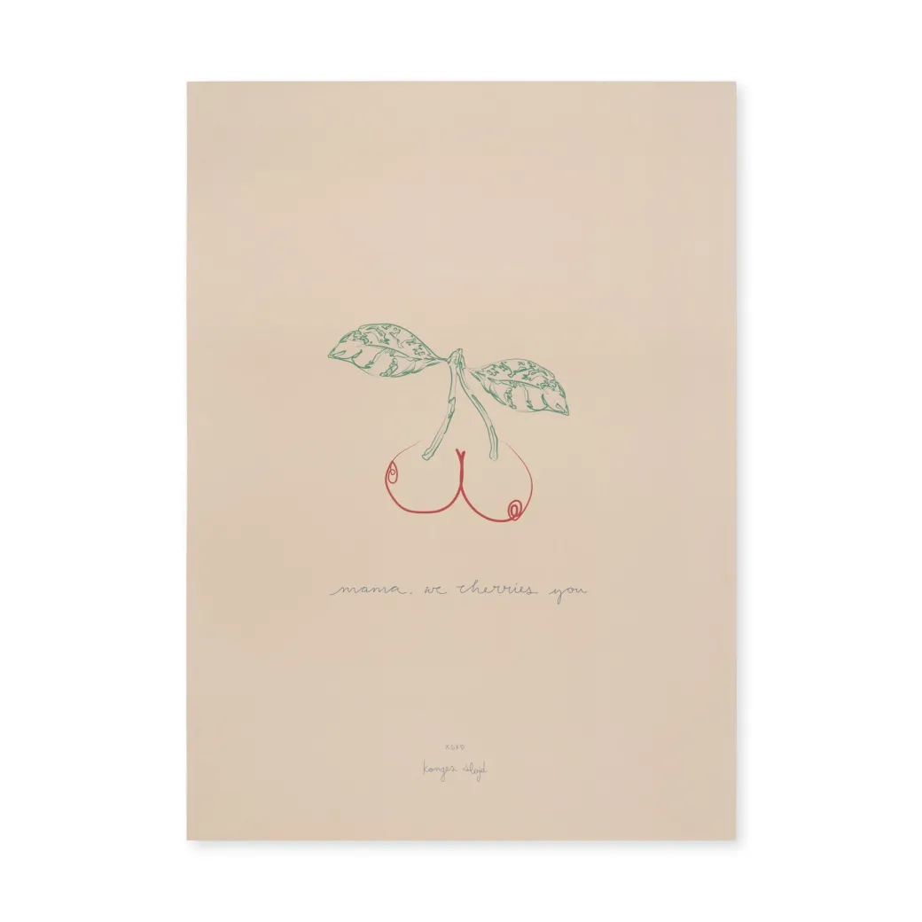 Konges Sløjd PLAKAT 50 cm x 70 cm - cherry Cheap